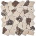 Мозаика Pixmosaic (Пиксмозаик) Мрамор Cream marfil, Dark Imperador 30,5х30,5 см (PIX262)