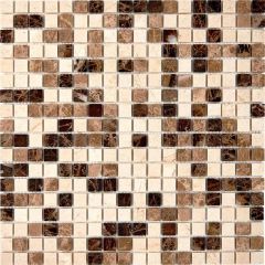 Мозаика Pixmosaic Мрамор Emperador Dark, light, Crema Nova 30,5х30,5 см (PIX268)
