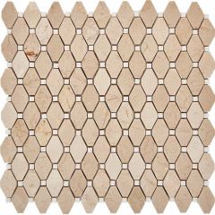 Мозаика Pixmosaic Мрамор Cream marfil, Thassos White 28,6х29,5 см (PIX285)