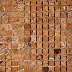 Мозаика Pixmosaic Мрамор Rain Forest brown (Bidasar brown) 30,5х30,5 см (PIX293)