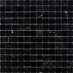 Мозаика Pixmosaic Мрамор Nero Marquna 30,5х30,5 см (PIX245)