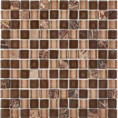 Мозаика Pixmosaic Камень и стекло из мрамора и стекла 30х30 см (PIX723)