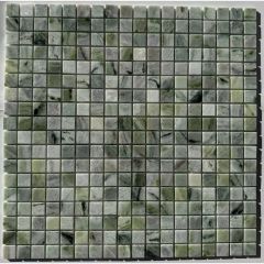 Мозаика Pixmosaic Мрамор Jet Green полированная 30,5х30,5 см (PIX312)
