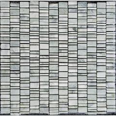 Мозаика Pixmosaic Мрамор Jet Green матовая 31х30,7 см (PIX316)