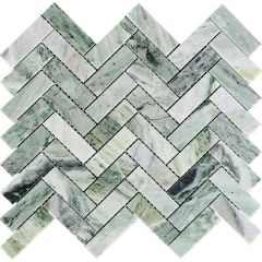 Мозаика Pixmosaic Мрамор Jet Green матовая 31,7х28,2 (PIX320)