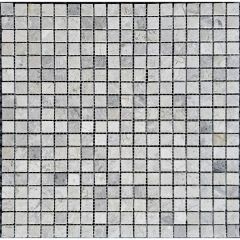 Мозаика Pixmosaic Мрамор Tundra Grey полированная 30,5х30,5 см (PIX328)