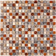 Мозаика Pixmosaic из мрамора и стекла 30х30 см (PIX 720)