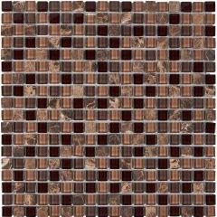 Мозаика Pixmosaic из мрамора и стекла 30х30 см (PIX 738)