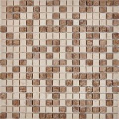 Мозаика Pixmosaic из мрамора Emperador Light, Crema Nova 30х30 см (PIX 275)