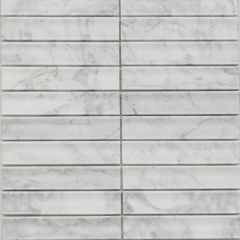 Мозаика Pixmosaic из мрамора Bianco Carrara, Concave 30,5х31,8 см (PIX341)