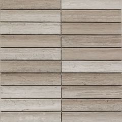 Мозаика Pixmosaic из мрамора White Wooden, Concave 30,5х31,8 см (PIX347)