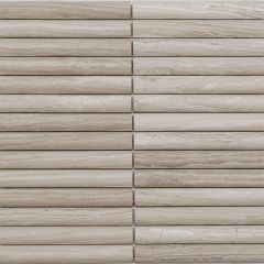 Мозаика Pixmosaic из мрамора White Wooden, Convex 30х30,5 см (PIX348)