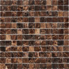 Мозаика Pixmosaic Мрамор Dark Emperador 30,5х30,5 см (PIX217)