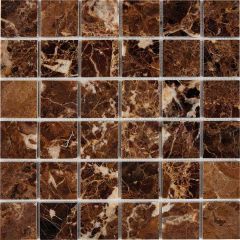 Мозаика Pixmosaic Мрамор Dark Emperador 30,5х30,5 см (PIX218)