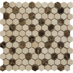 Мозаика Q-Stones Muare камень 30,5х30,5 см QS-Hex027-25P/10 (78799211)