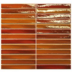 Мозаика Amadis Fine Tiles (Амадис Файн Тайлс) Short Stick Honey Crackle 29.2x29.5 см (элемент 2х15 см)