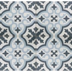 Керамогранит Etili Seramik Venice Sky Blue Black Pre-Cut 45x45 см