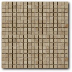 Мозайка Art and Natura (Art&Natura) из натурального камня 15х15 мм Marble mosaic ivory travertine 30,5х30,5 см