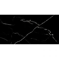 Керамогранит Art and Natura Ceramica Marmo nero marquina glossy black panther 60х120 см