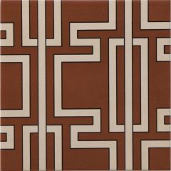 Плитка Reda (Рида) Геометрия Лабиринт Ral 1013/8003 20х20 см Гладкая Глянцевая