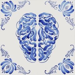 Плитка Reda (Рида) Синий Русский Мозг 20х20 см Гладкая Глянцевая