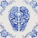 Плитка Reda (Рида) Синий Русский Мозг 20х20 см Гладкая Глянцевая