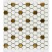 Мозаика Bonaparte (Бонапарт) Babylon Gold matt Матовая 26x30 см (чип 2,3x2,6 см)