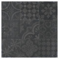 Керамогранит Рока Claque 61,5х61,5 см черный матовая RCC000009, Hidraulico Negro, Roca