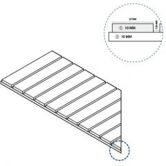 Решетка Italon (Италон) Room X2 (для улиц Блэк Стрим 10 левая, 25х60 см толщ. 20 мм, 620090000678