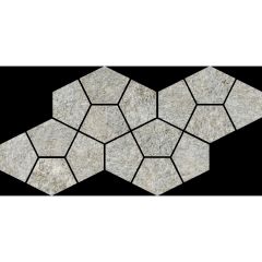 Мозаика Italon (Италон) Магма Сильвер Призм 20,5х41,3 см