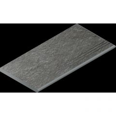 Ступень закругленная правая Italon (Италон) Магма Графит грип 30х60 см, 620040000255