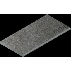 Ступень закругленная Italon (Италон) Магма Графит грип 30х60 см, 620090001393