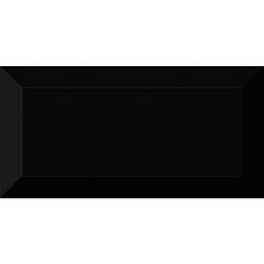 Настенная плитка Vitra (Витра) Miniworx черная глянцевая 10x20 см, K945305