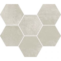 Мозаика Coliseumgres (Колизеумгрес) Экспо Уайт Гексагон 25х29 см натуральный, толщ. 9 мм, 620110000172