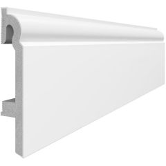 Плинтус напольный VOX (ВОКС) Espumo 80 White ESP301 А 2400х16х80 мм, 3027657