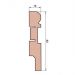 Плинтус Cosca Decor (Коска) МДФ AP28 под покраску, Белый 80x16x2400 мм