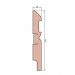 Плинтус Cosca Decor (Коска) МДФ AP30 под покраску, Белый 115x16x2400 мм