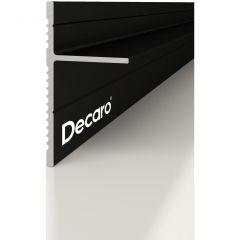 Универсальный теневой профиль Decaro (Декаро) D004.1A Black 15х31х2000 мм Теневой зазор регулируемый до 10 или 20 мм Анодированный черный