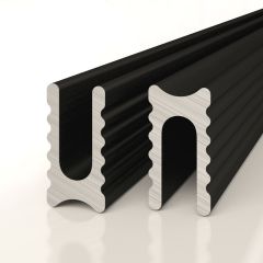 Разделительный профиль Decaro (Декаро) D009A Black 5х10х3000 мм видимый шов: 2,5 или 5 мм Анодированный черный