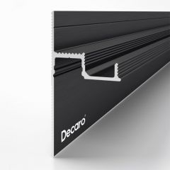 Универсальный теневой профиль Decaro (Декаро) D001A Black 27х55х2000 мм Теневой зазор регулируемый до 30 мм Анодированный черный