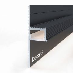 Универсальный теневой профиль Decaro (Декаро) D003A Black 15х50х2000 мм Теневой зазор регулируемый до 20 мм Анодированный черный
