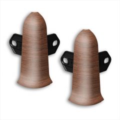 Наружный угол для плинтуса с крепежом Ideal (Идеал) Классик 85 мм К-П85-Нк 341 Ольха