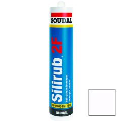 Герметик силикон Soudal (Соудал) Silirub 2F нейтральный белый 300 мл (old.102392)