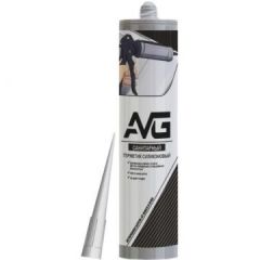 Герметик силиконовый AVG (АВГ) санитарный белый 280 мл
