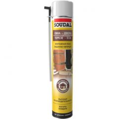 Пена монтажная Soudal (Соудал) Окна-двери ручная светло-желтая (выход 30 л) 500 мл
