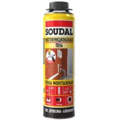 Пена монтажная Soudal (Соудал) многофункциональная пистолетная светло-желтая (выход 30 л) 500 мл