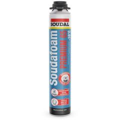 Пена монтажная Soudal (Соудал) Soudafoam Premium 65 пистолетная зимняя светло-желтая (выход 65 л) 820 мл