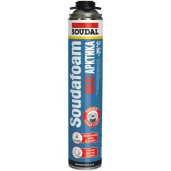 Пена монтажная Soudal (Соудал) Soudafoam Maxi 70 Арктика пистолетная зимняя светло-желтая (выход 70 л) 870 мл