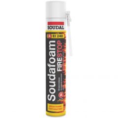 Пена монтажная Soudal (Соудал) Soudafoam ФР огнестойкая ручная розовый (выход 45 л) 750 мл