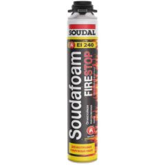Пена монтажная Soudal (Соудал) Soudafoam ФР огнестойкая пистолетная розовый (выход 45 л) 750 мл